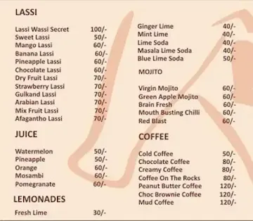 Lassi Wassi menu 