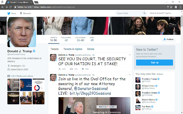 Trumpsans chrome extension