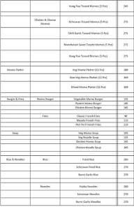 Shichimi Shokudo menu 2