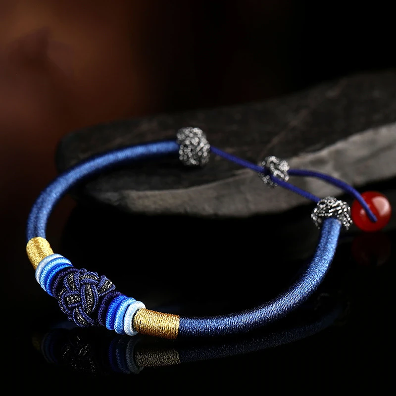 Title 1, Pulseira Tecida à Mão Datura Knot Masculina Des...