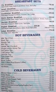 Oasis Restaurant And German Bakery menu 1