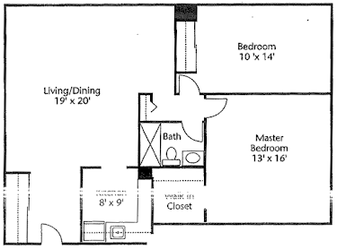 2 Bed 1 Bath