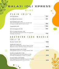 Balaji Idli Xpress menu 1