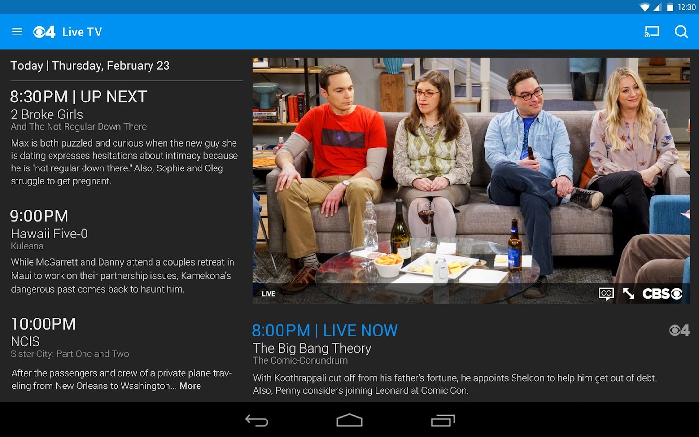 CBS Full Episodes and Live TV - Android Apps on Google Play