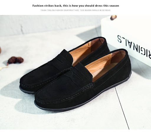 Title 14, Korean Style Matte Gommino Mens Fashion Drivin...