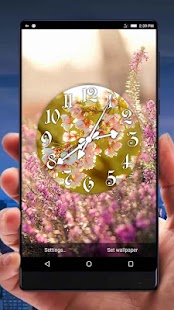 Sunny spring Analog Clock Live Wallpaper - náhled