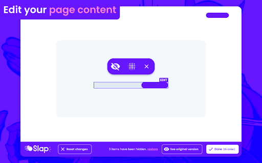 Edit & screenshot your page with SLAP!