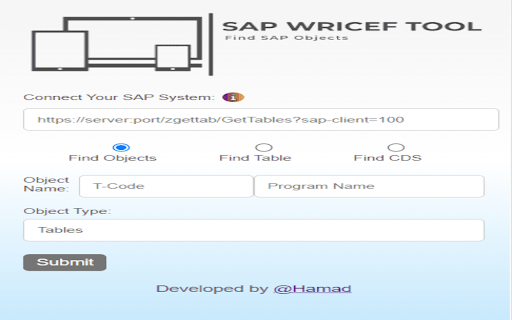 SAP WRICEF Tool