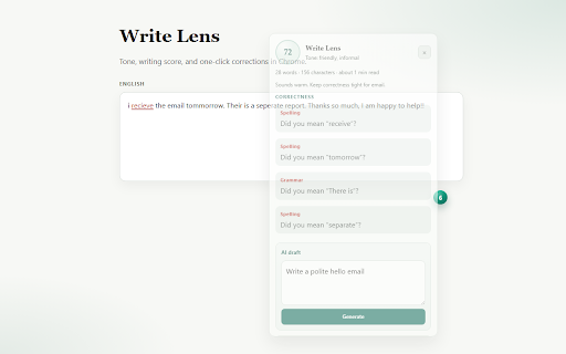 Write Lens: Grammar & Spell Checker screenshot 3