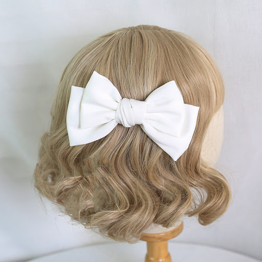 Title 16, Burgundy Japanese Large Bow Hair Accessory Spri...