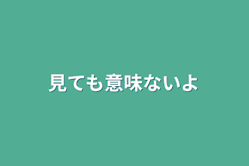 見ても意味ないよ