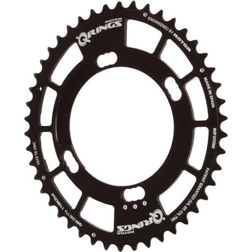 Rotor Qring 46t Chainring: Black 110x4 Shimano