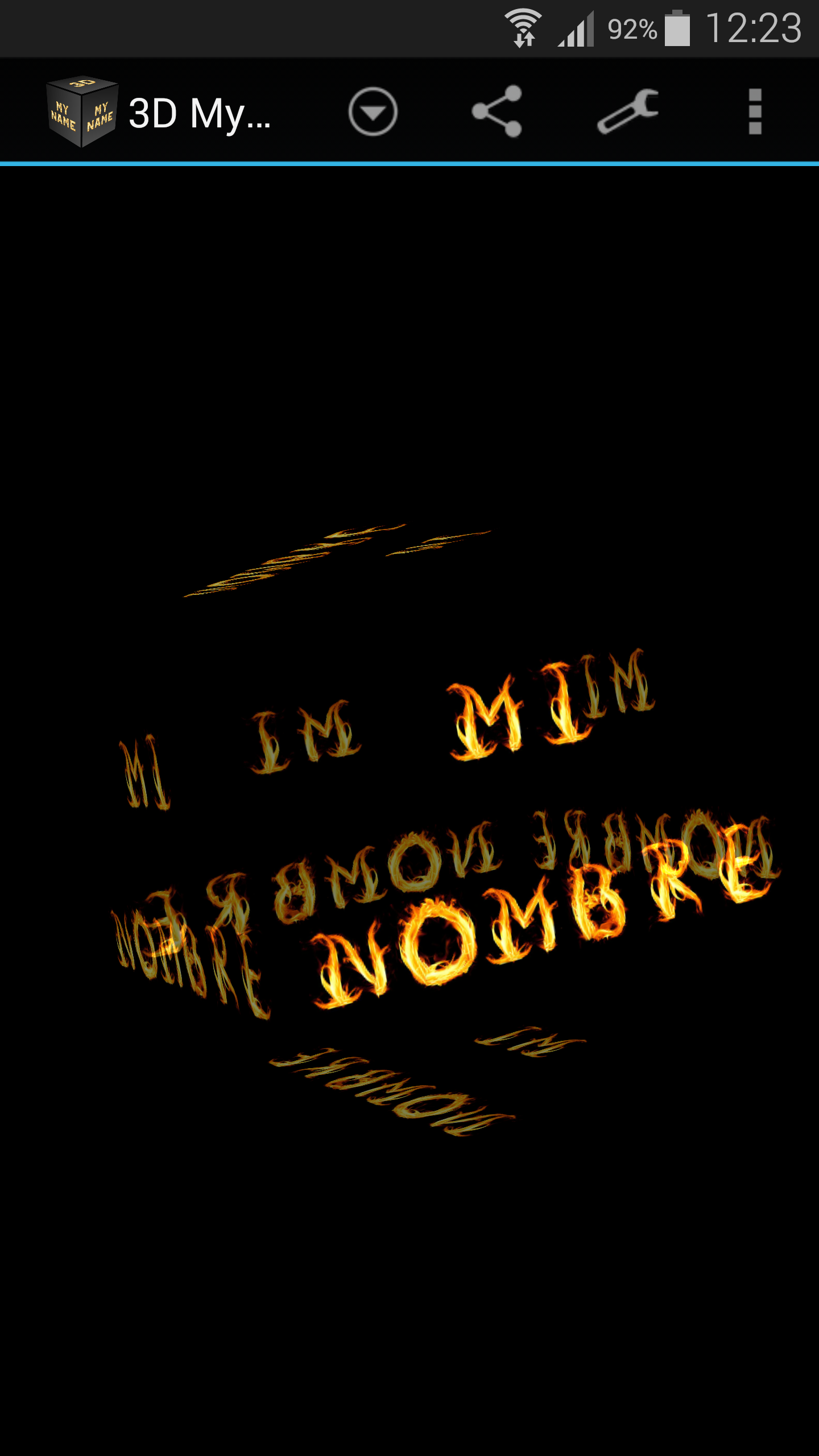 Android application 3D My Name Live Wallpaper screenshort