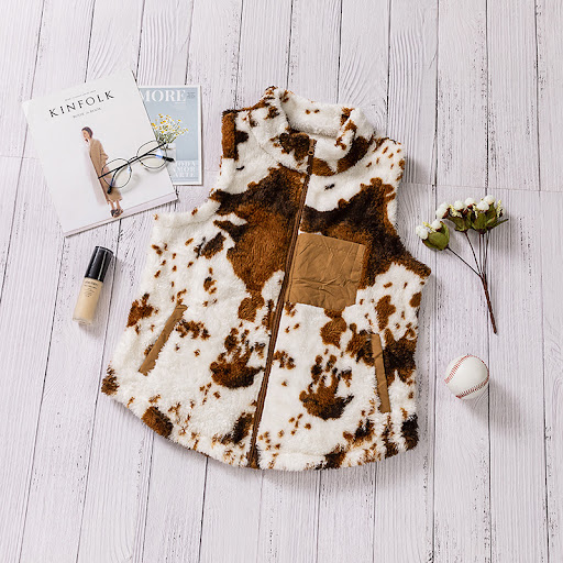 Title 7, Womens Loose Printed Stand Collar Waistcoat, a...