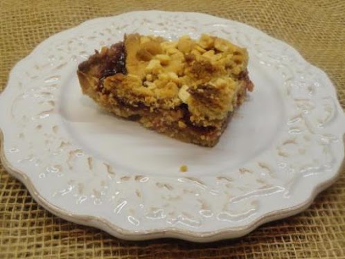 Double Crunch Peanut Butter and Jam Bars