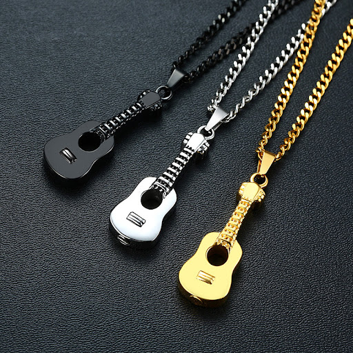 Title 5, Ash box guitar necklace