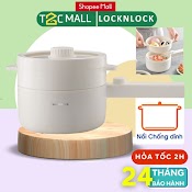 Nồi Điện Đa Năng Locknlock 1.5L Ejp436Ivy Electric Multi Pot - Hàng Chính Hãng, Chống Dính Có Tay Cầm - T2Cmall