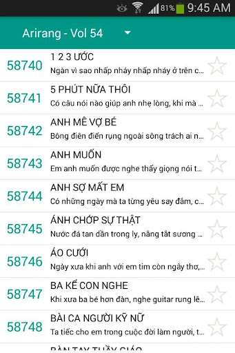 Tìm bài hát Karaoke Việt Nam