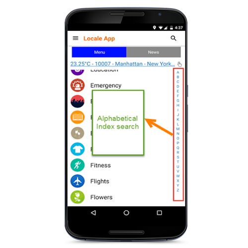 Android application Locale App screenshort