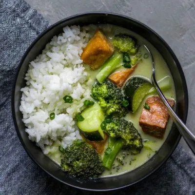 Veg Thai Green Curry Rice