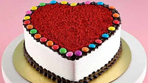 Black Forest Red Velvet Heart Shape Cake Mother's Day