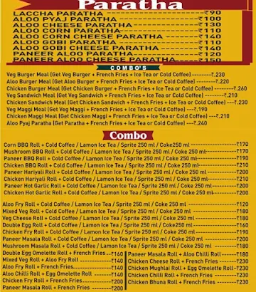 Crispy Cafe menu 