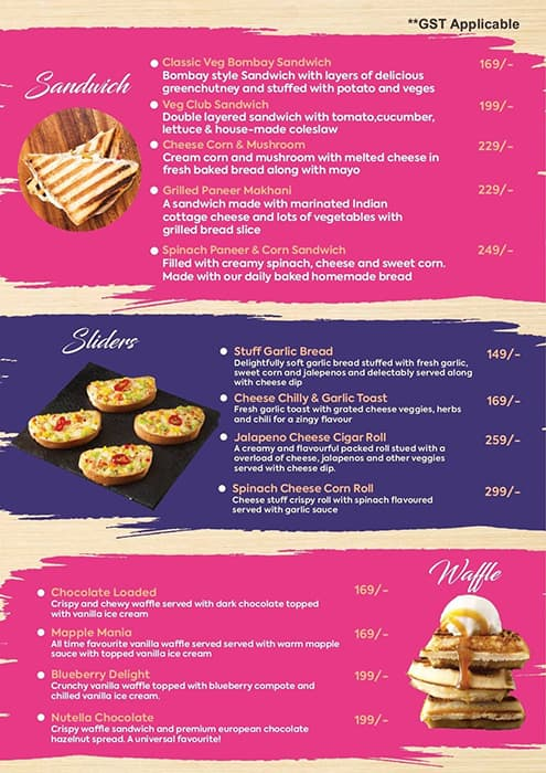 Winni Cakes & More menu 