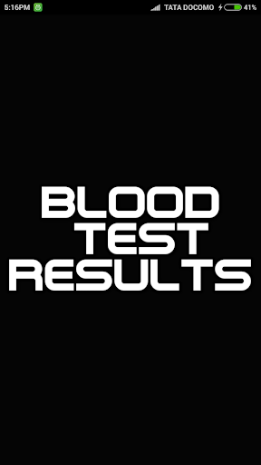 Blood Test Results