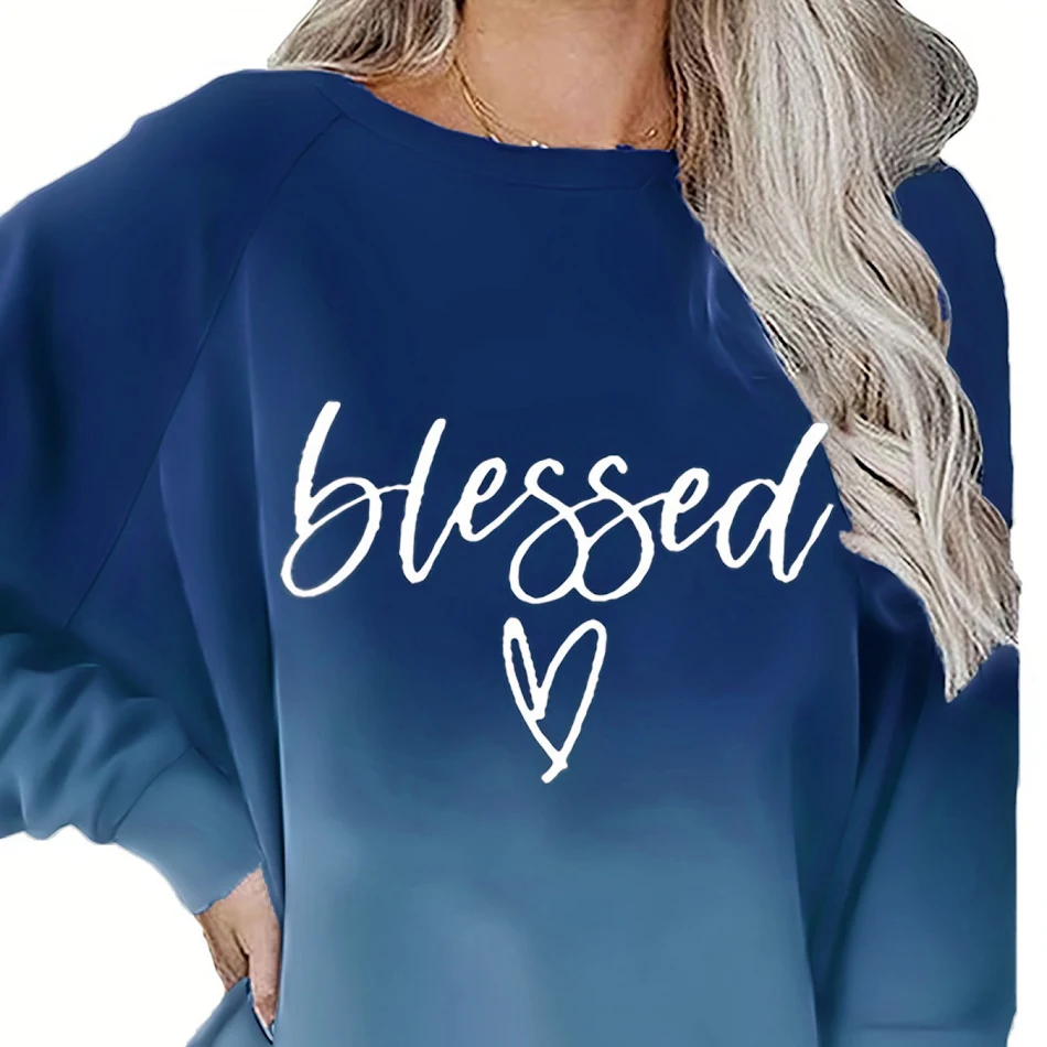 Sweat-shirt imprimé lettre mode pour femmes