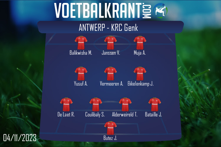 Opstelling Antwerp | Antwerp - KRC Genk (04/11/2023)