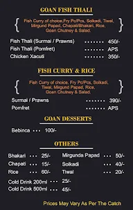 Vernekar's Goan Fish Curry menu 2