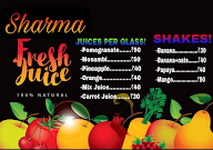 Sharma Fresh Fruit Juice menu 1