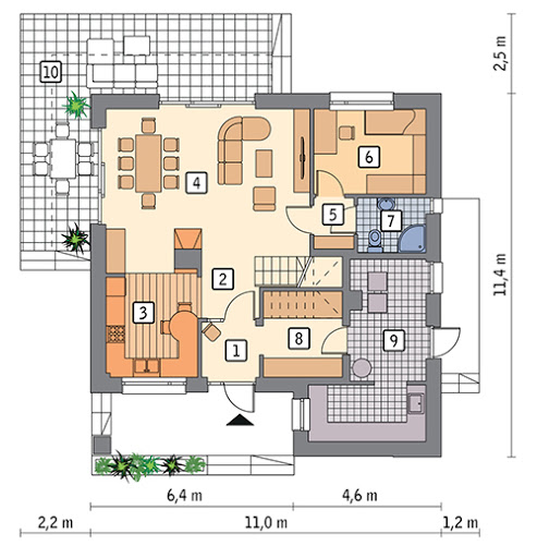 Bez tajemnic - wariant II - M220b - Rzut parteru