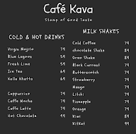 Cafe Kava menu 1