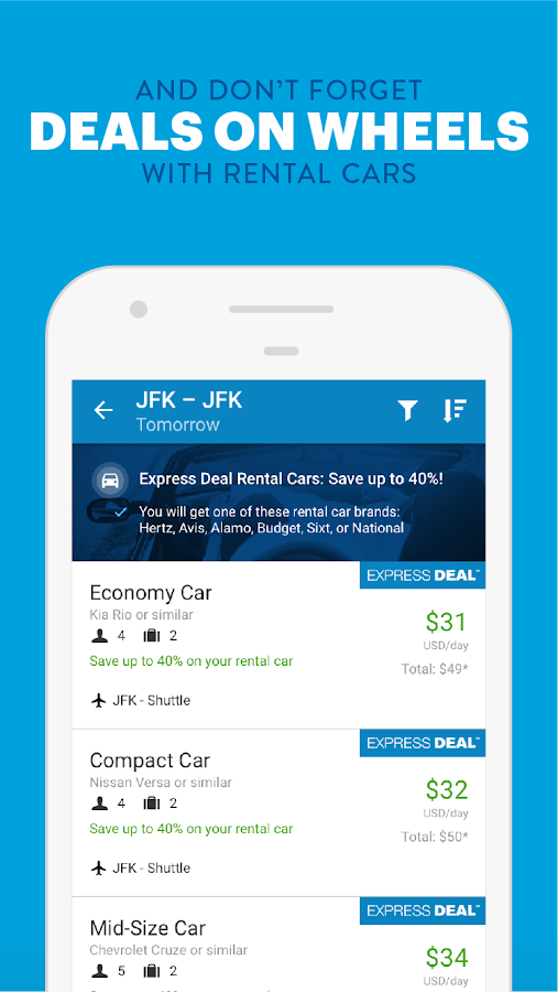 Priceline Hotel Deals, Rental Cars & Flights - Android