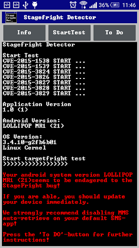 Stagefright 探测器 扫描器 no root