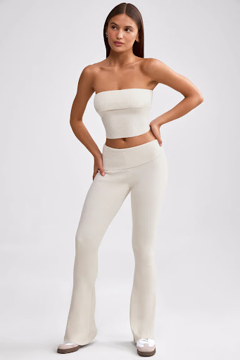 Title 13, New Womens Tube Top Bell-bottom Pants Yoga Clo...