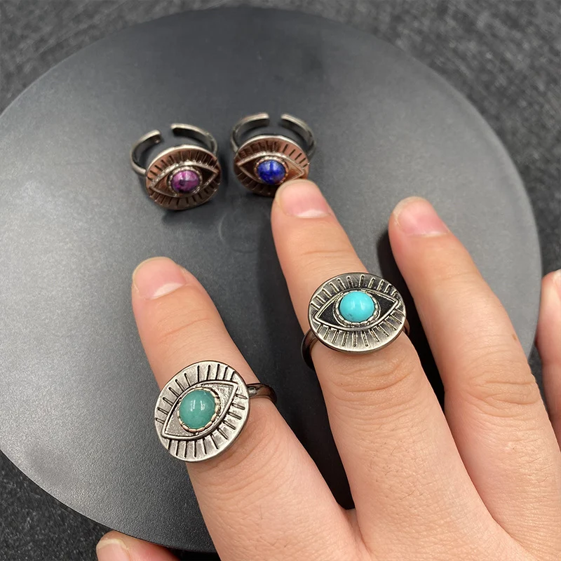 Bague Fashion Eye en pierre naturelle pour un style unique. Design intemporel avec des pierres naturelles, sublimez votre look.
