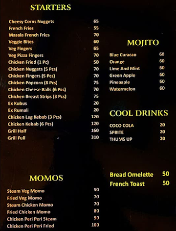 Appu's Cafe menu 