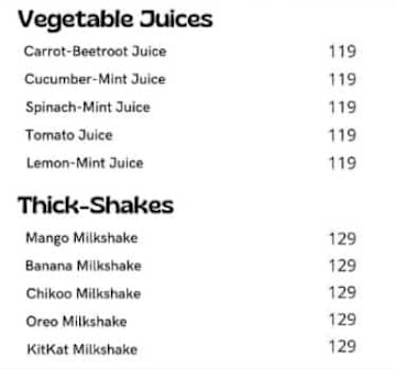 Blah-Blah Juices menu 