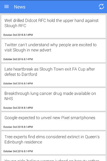 Slough News Screen 1
