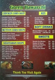 Green Bawarchi menu 3