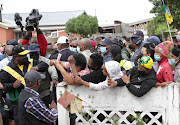 Crowds gathered to hear President Cyril Ramaphosa in Mamre near Atlantis on Thursday.