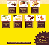 Zaras Kitchen menu 1