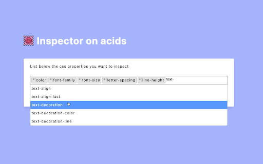 Inspector on acids