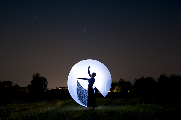 cerchio lightpainting.... con cometa di gabrielecollini