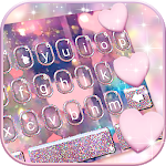 Cover Image of Baixar Tema de teclado de coração de ouro rosa 1.0 APK