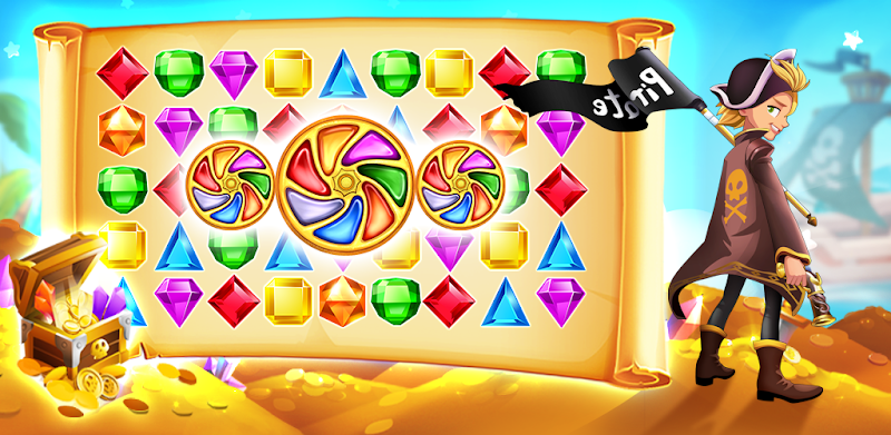 Pirate Jewel Treasure by puzzle game match world