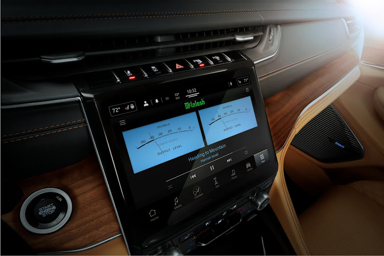 A McIntosh audio system is standard on the Overland and Summit Reserve models.