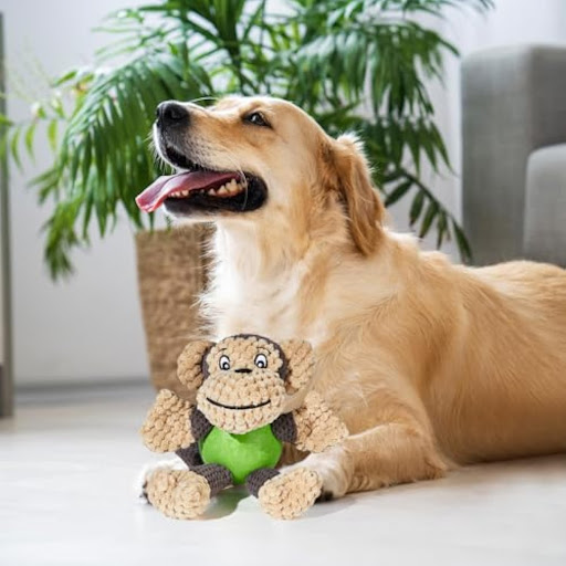 Title 3, Cute Squeaky Monkey Puppy Toys Plush Dog Toys W...